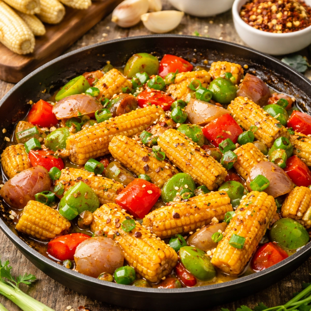 Restaurant Style Baby Corn Masala (Creamy & Spicy) (1)