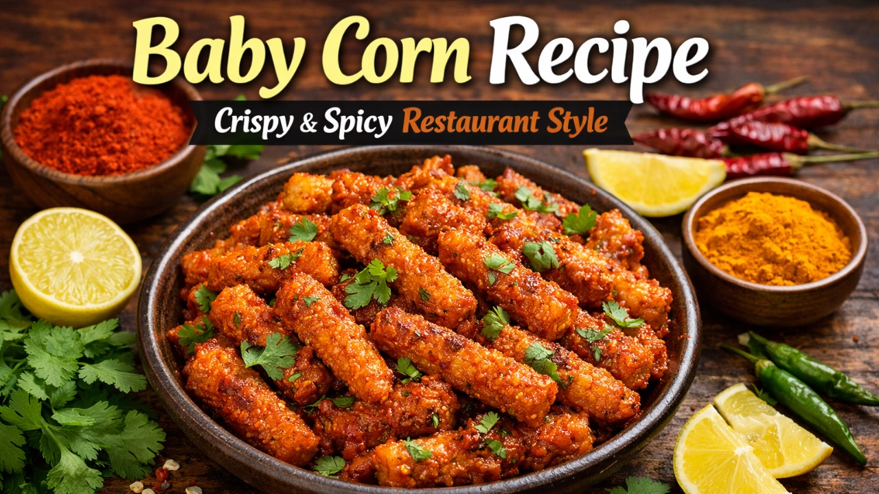 Spicy Restaurant Style Baby Corn Recipe