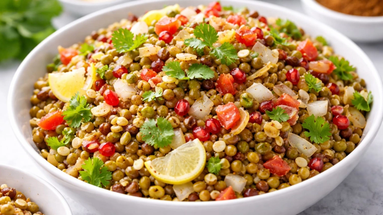 Protein-Rich Sprouted Moong Chaat