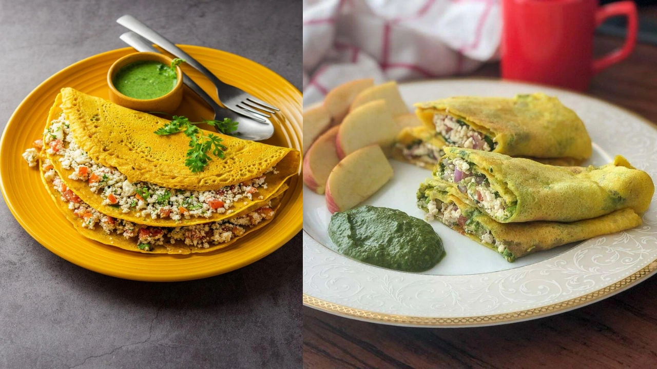 Paneer Stuffed Oats Cheela
